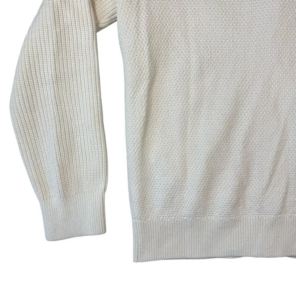 Gap‎ Fisherman Chunky Knit Cardigan Cream 100% Cotton Grandpacore Men’s - Size M